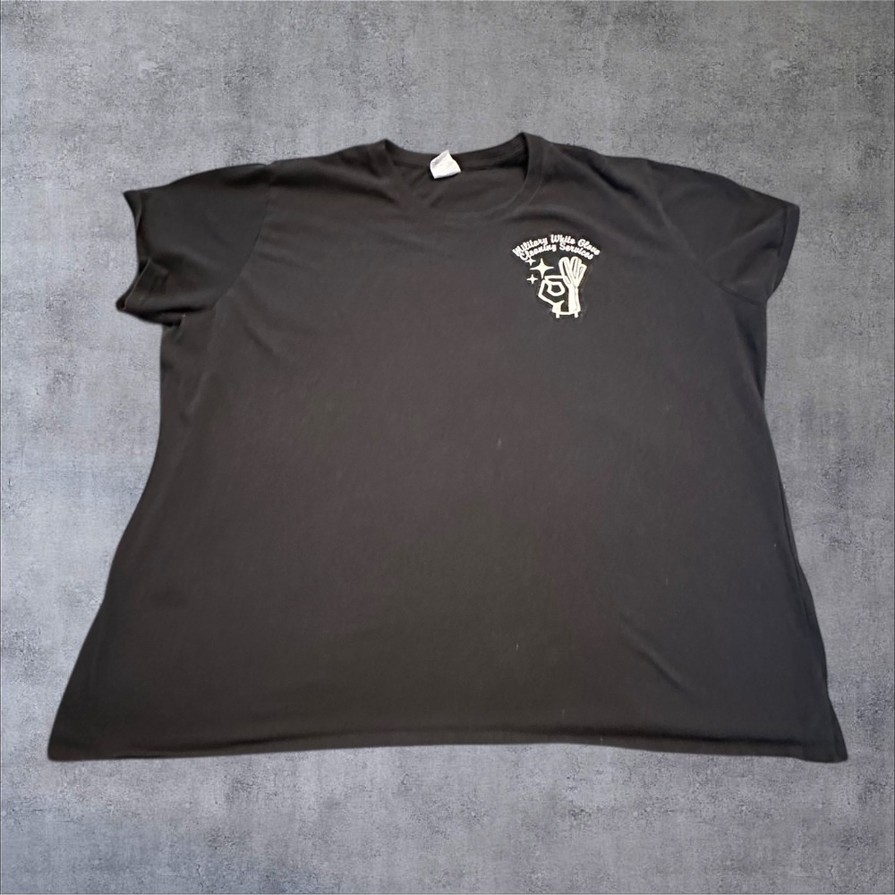 Port & Company Core Cotton Black Tee‎ Military White Glove Cleaning 3XL